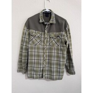 Banded Men's Gear Soft Shell Plaid Flannel Button Down Shirt Sz L